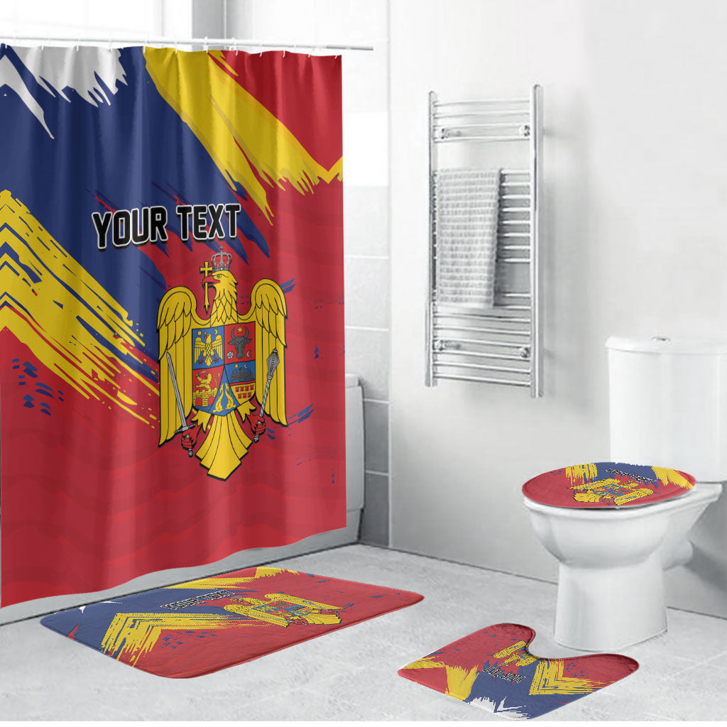 Personalized Romania Flag Day Bathroom Set Royal Eagle Patriotic Heritage
