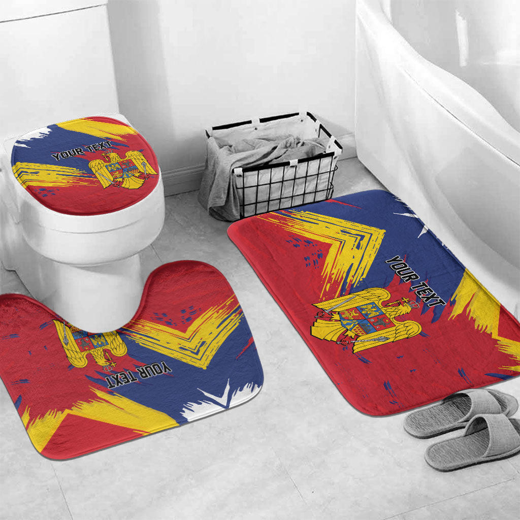 Personalized Romania Flag Day Bathroom Set Royal Eagle Patriotic Heritage