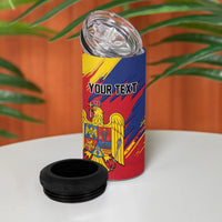 Personalized Romania Flag Day 4 in 1 Can Cooler Tumbler Royal Eagle Patriotic Heritage
