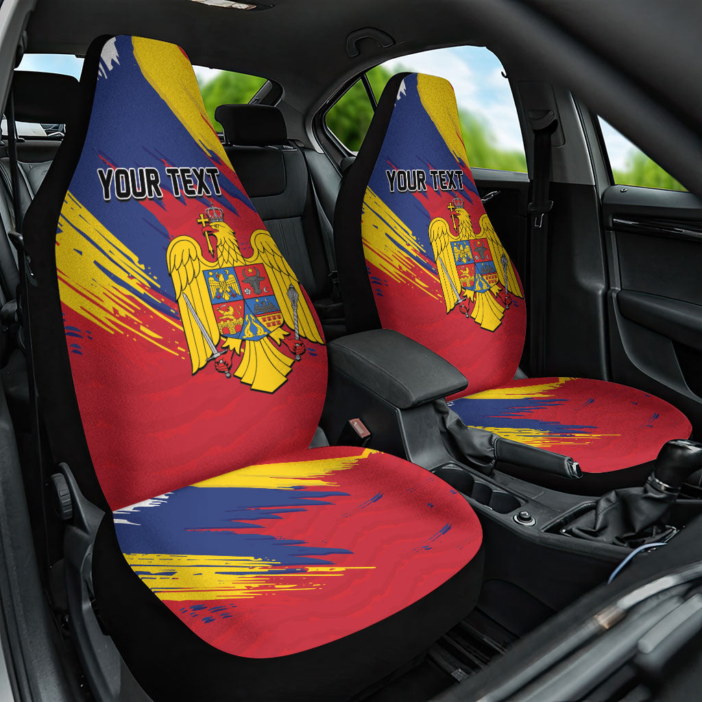 Personalized Romania Flag Day Car Seat Cover Royal Eagle Patriotic Heritage
