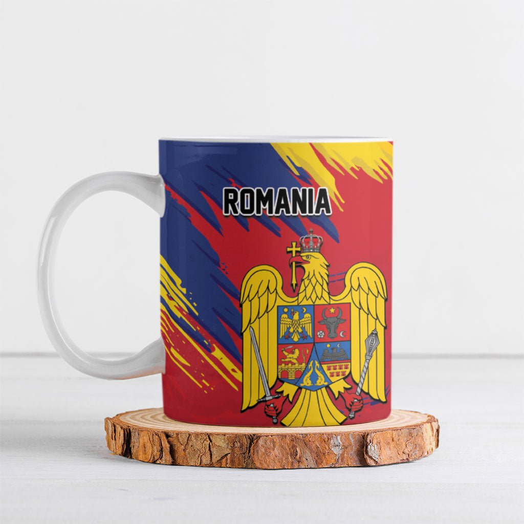 Personalized Romania Flag Day Ceramic Mug Royal Eagle Patriotic Heritage