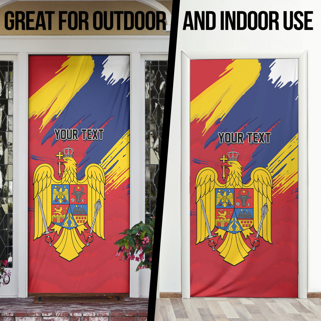 Personalized Romania Flag Day Door Cover Royal Eagle Patriotic Heritage