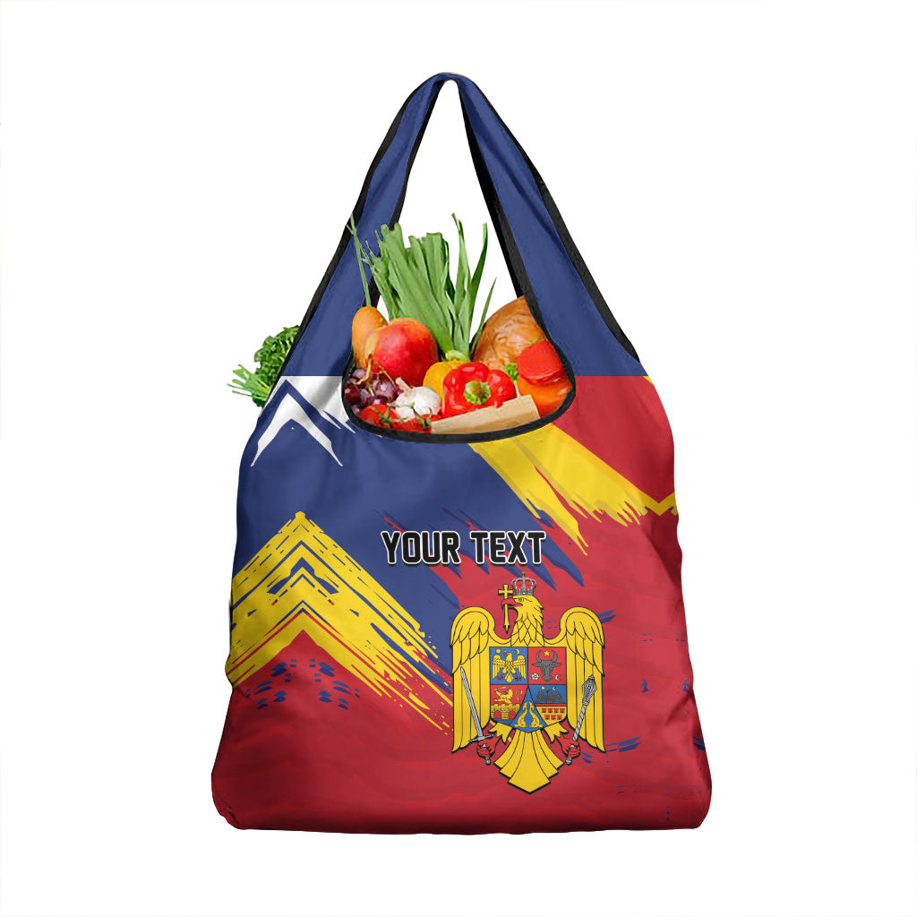 Personalized Romania Flag Day Grocery Bag Royal Eagle Patriotic Heritage