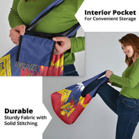 Personalized Romania Flag Day Grocery Bag Royal Eagle Patriotic Heritage