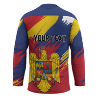 Personalized Romania Flag Day Hockey Jersey Royal Eagle Patriotic Heritage