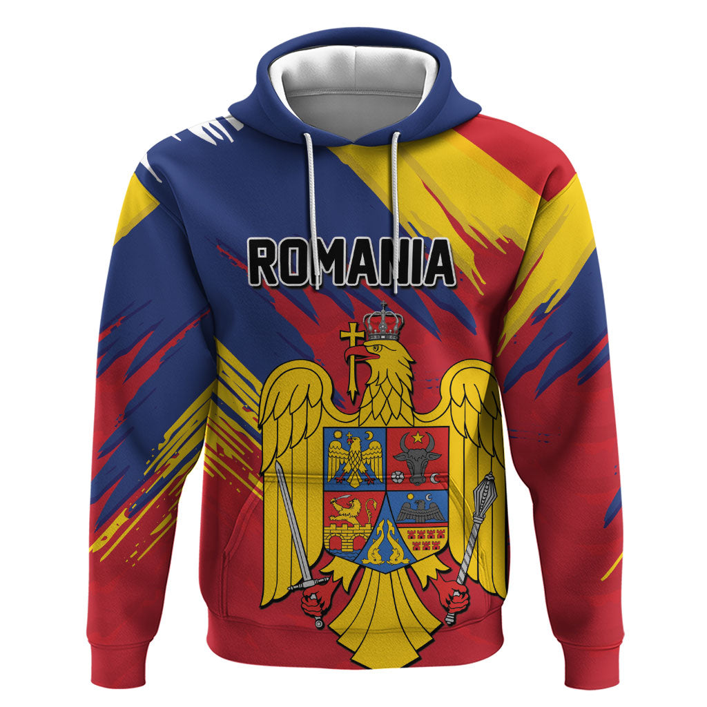 Personalized Romania Flag Day Hoodie Royal Eagle Patriotic Heritage