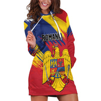 Personalized Romania Flag Day Hoodie Dress Royal Eagle Patriotic Heritage