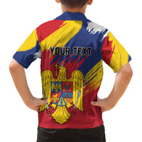 Personalized Romania Flag Day Kid Hawaiian Shirt Royal Eagle Patriotic Heritage