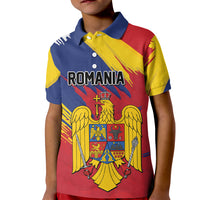 Personalized Romania Flag Day Kid Polo Shirt Royal Eagle Patriotic Heritage