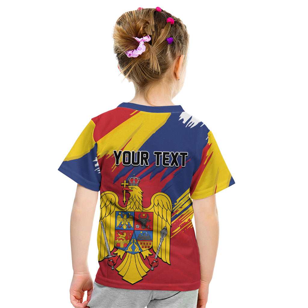 Personalized Romania Flag Day Kid T Shirt Royal Eagle Patriotic Heritage