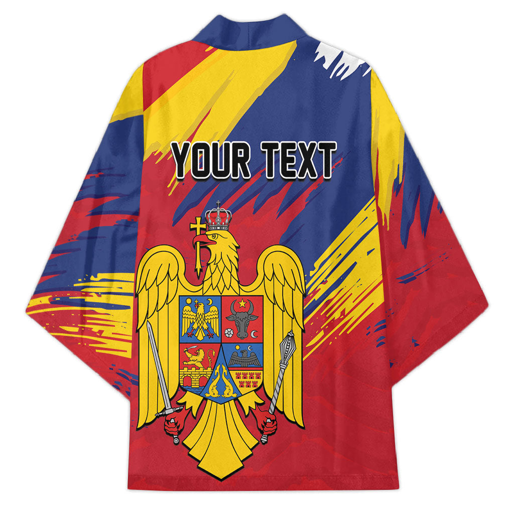 Personalized Romania Flag Day Kimono Royal Eagle Patriotic Heritage