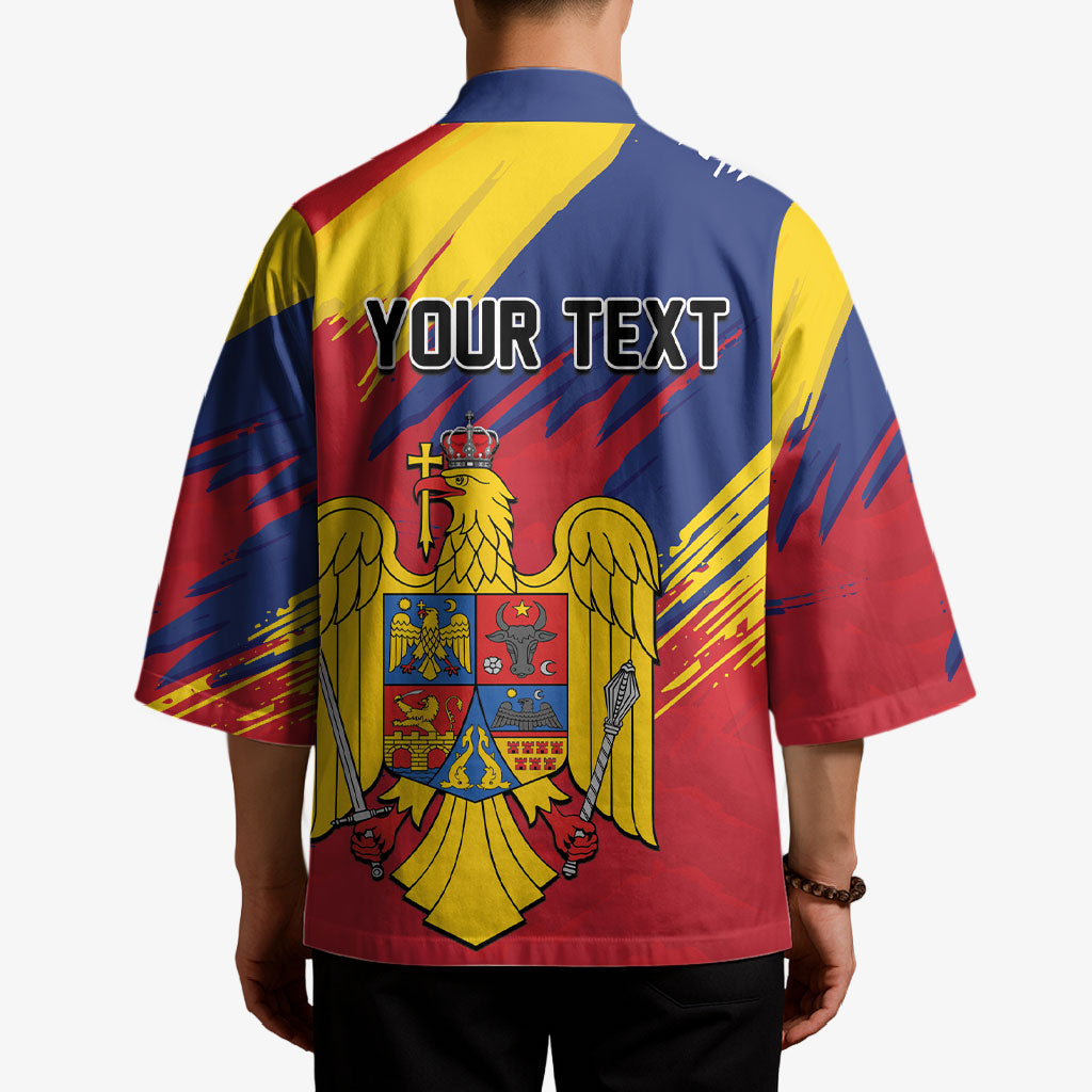 Personalized Romania Flag Day Kimono Royal Eagle Patriotic Heritage
