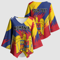 Personalized Romania Flag Day Kimono Sleeve Blouse Royal Eagle Patriotic Heritage