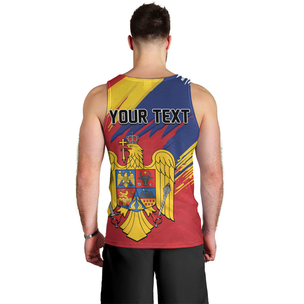 Personalized Romania Flag Day Men Tank Top Royal Eagle Patriotic Heritage