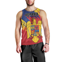 Personalized Romania Flag Day Men Tank Top Royal Eagle Patriotic Heritage