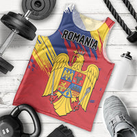 Personalized Romania Flag Day Men Tank Top Royal Eagle Patriotic Heritage