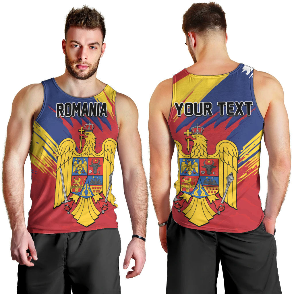 Personalized Romania Flag Day Men Tank Top Royal Eagle Patriotic Heritage