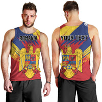 Personalized Romania Flag Day Men Tank Top Royal Eagle Patriotic Heritage