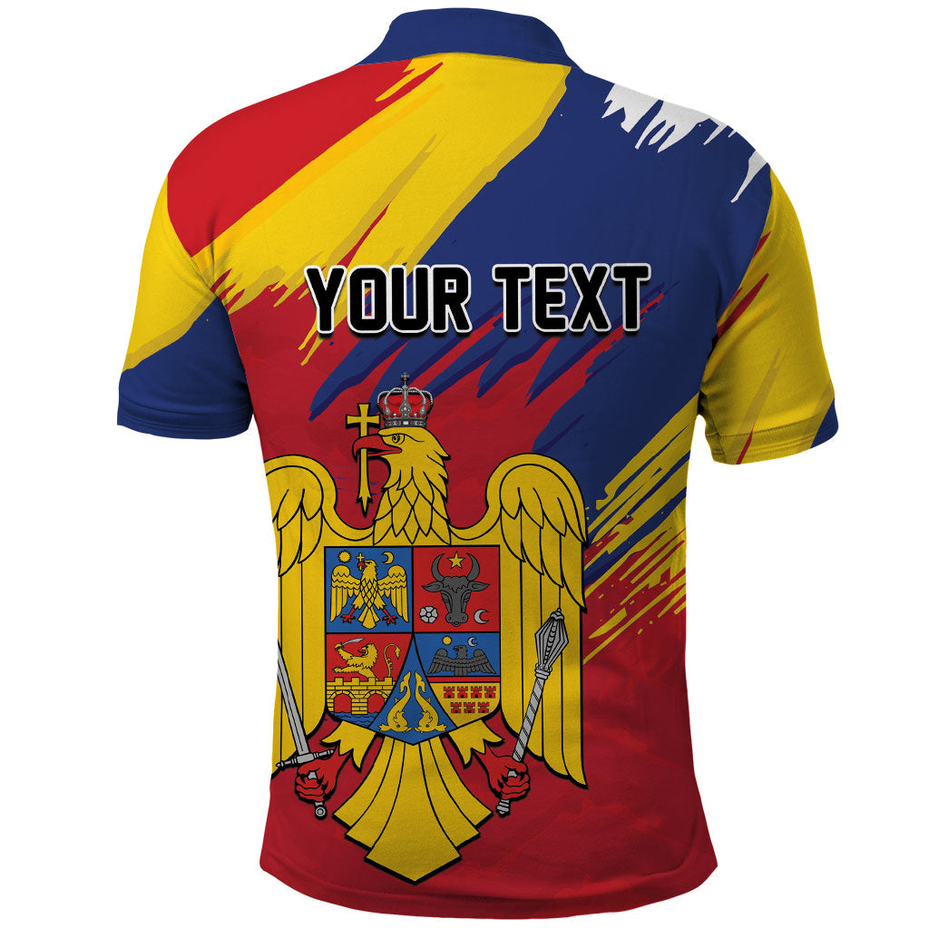 Personalized Romania Flag Day Polo Shirt Royal Eagle Patriotic Heritage