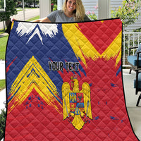 Personalized Romania Flag Day Quilt Royal Eagle Patriotic Heritage