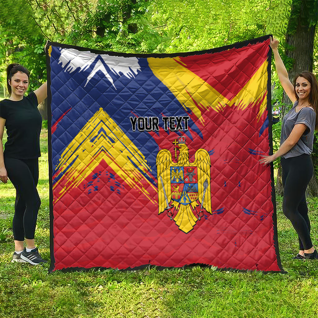 Personalized Romania Flag Day Quilt Royal Eagle Patriotic Heritage