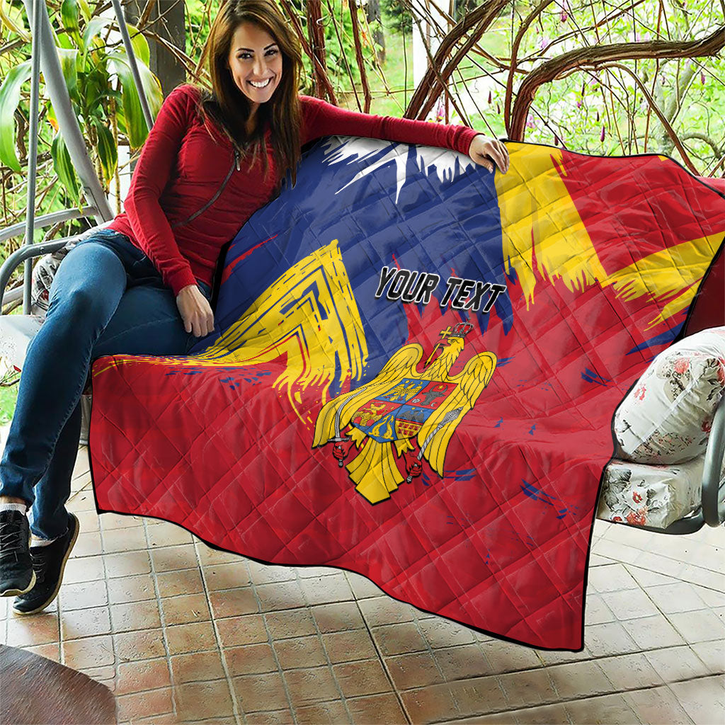 Personalized Romania Flag Day Quilt Royal Eagle Patriotic Heritage