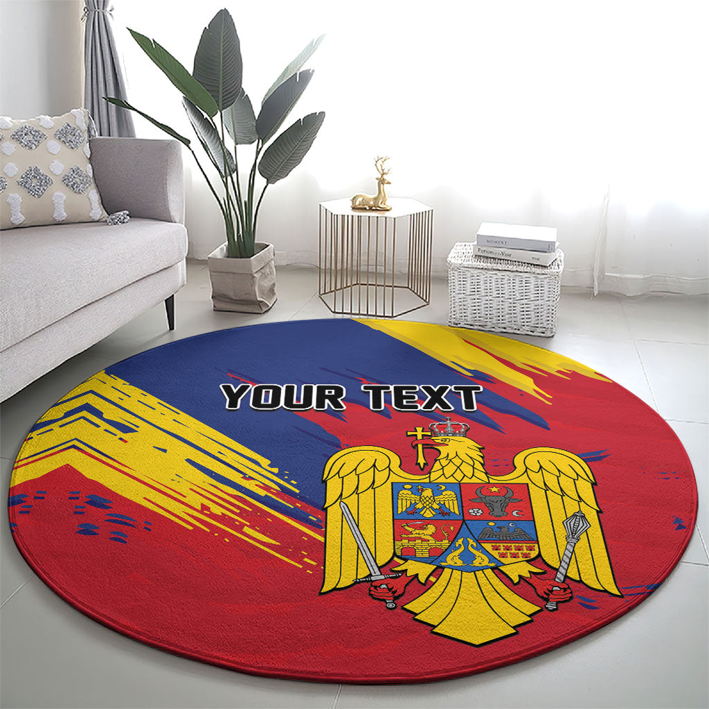 Personalized Romania Flag Day Round Carpet Royal Eagle Patriotic Heritage