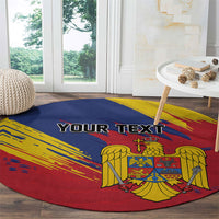 Personalized Romania Flag Day Round Carpet Royal Eagle Patriotic Heritage