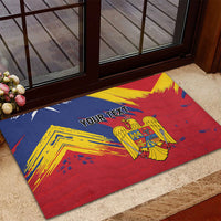 Personalized Romania Flag Day Rubber Doormat Royal Eagle Patriotic Heritage