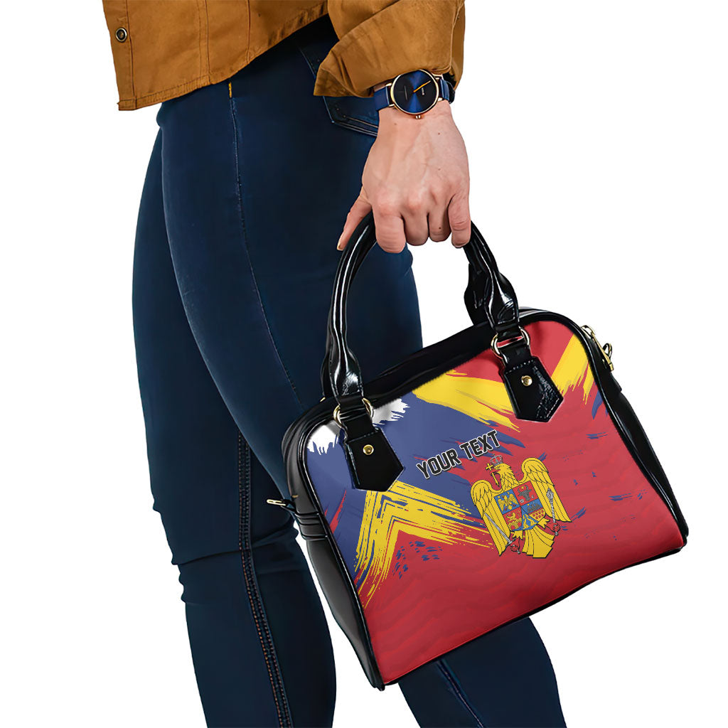 Personalized Romania Flag Day Shoulder Handbag Royal Eagle Patriotic Heritage