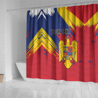 Personalized Romania Flag Day Shower Curtain Royal Eagle Patriotic Heritage