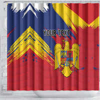 Personalized Romania Flag Day Shower Curtain Royal Eagle Patriotic Heritage