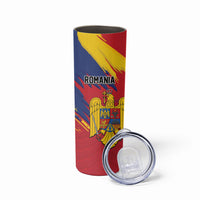 Personalized Romania Flag Day Skinny Tumbler Royal Eagle Patriotic Heritage