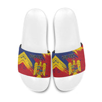 Personalized Romania Flag Day Slide Sandals Royal Eagle Patriotic Heritage