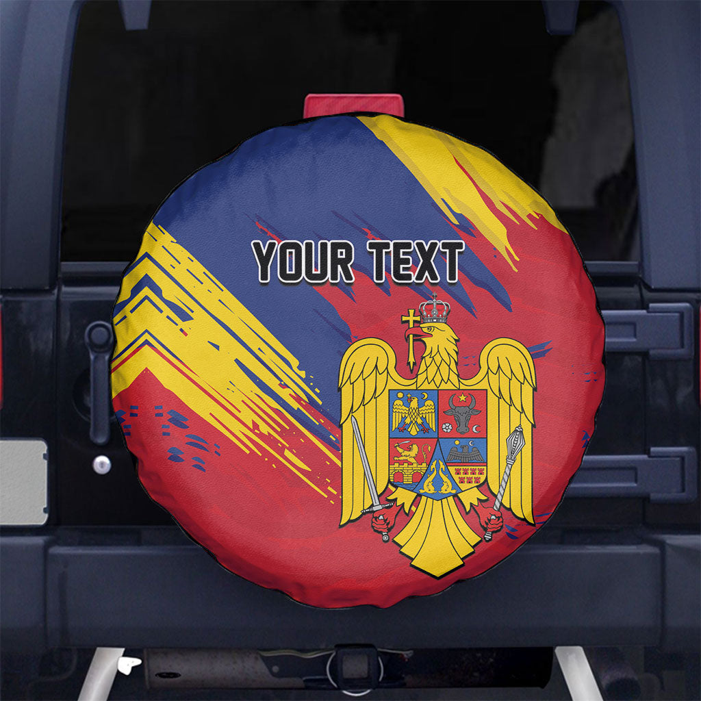 Personalized Romania Flag Day Spare Tire Cover Royal Eagle Patriotic Heritage