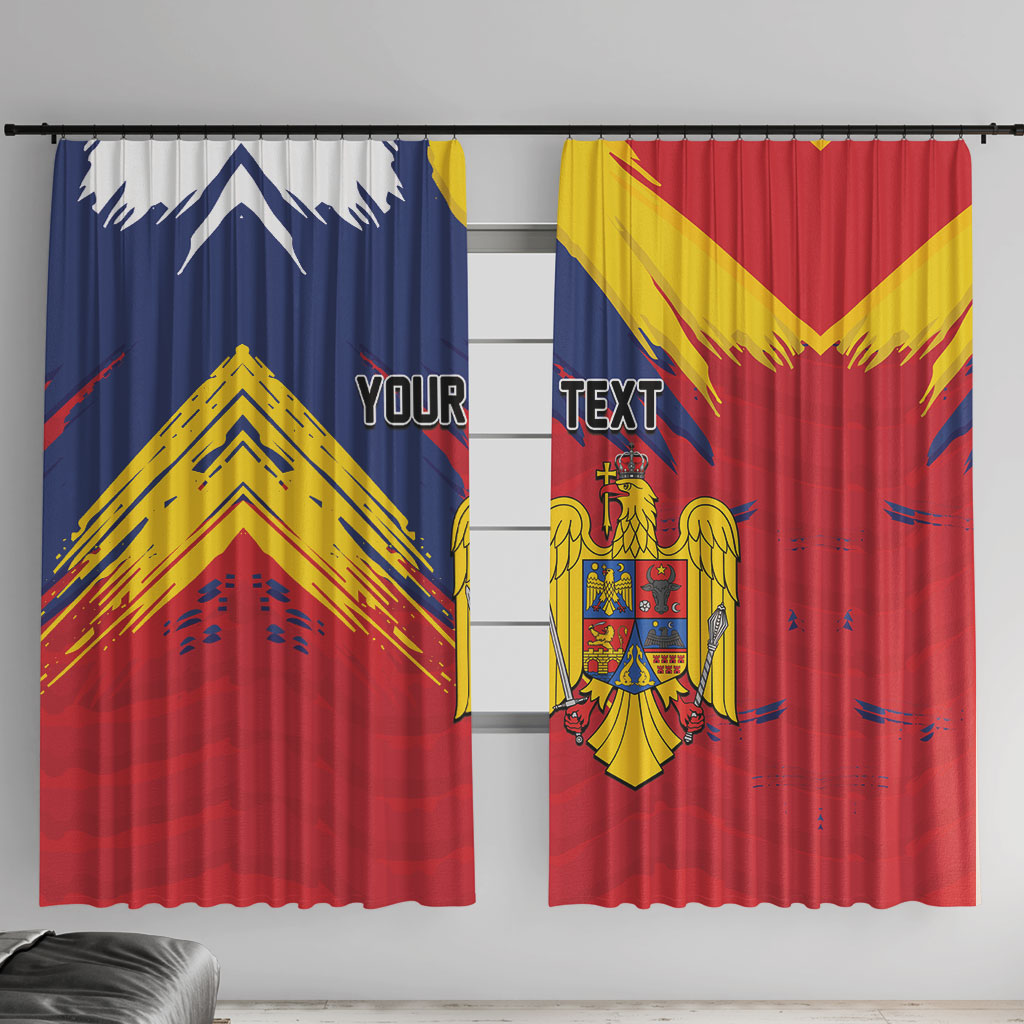 Personalized Romania Flag Day Window Curtain Royal Eagle Patriotic Heritage