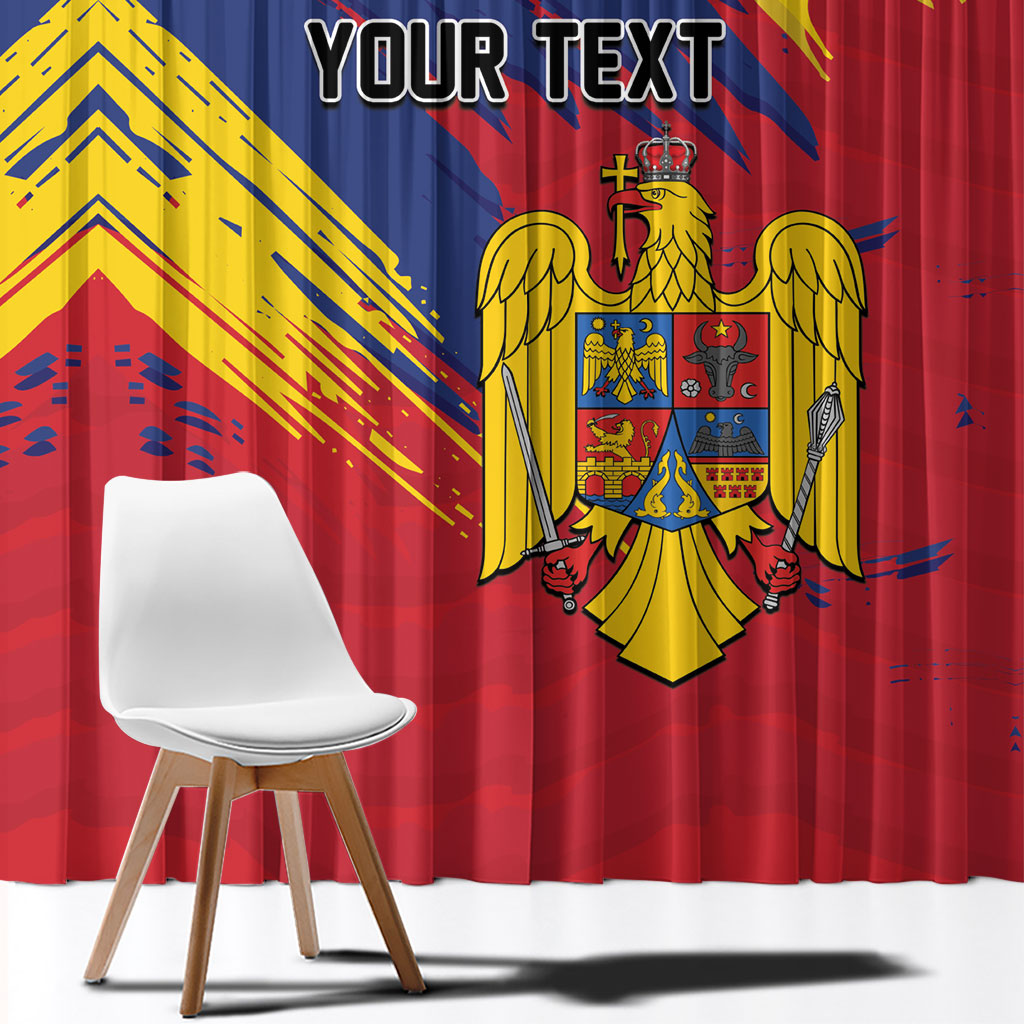 Personalized Romania Flag Day Window Curtain Royal Eagle Patriotic Heritage