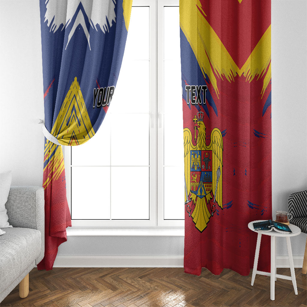 Personalized Romania Flag Day Window Curtain Royal Eagle Patriotic Heritage