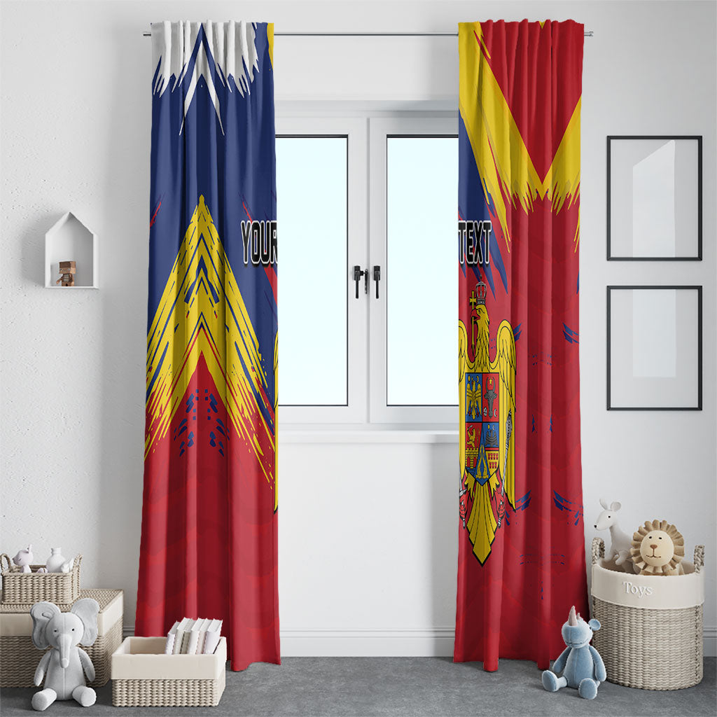 Personalized Romania Flag Day Window Curtain Royal Eagle Patriotic Heritage
