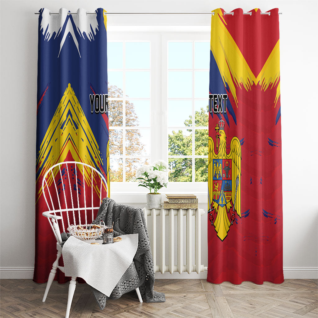 Personalized Romania Flag Day Window Curtain Royal Eagle Patriotic Heritage