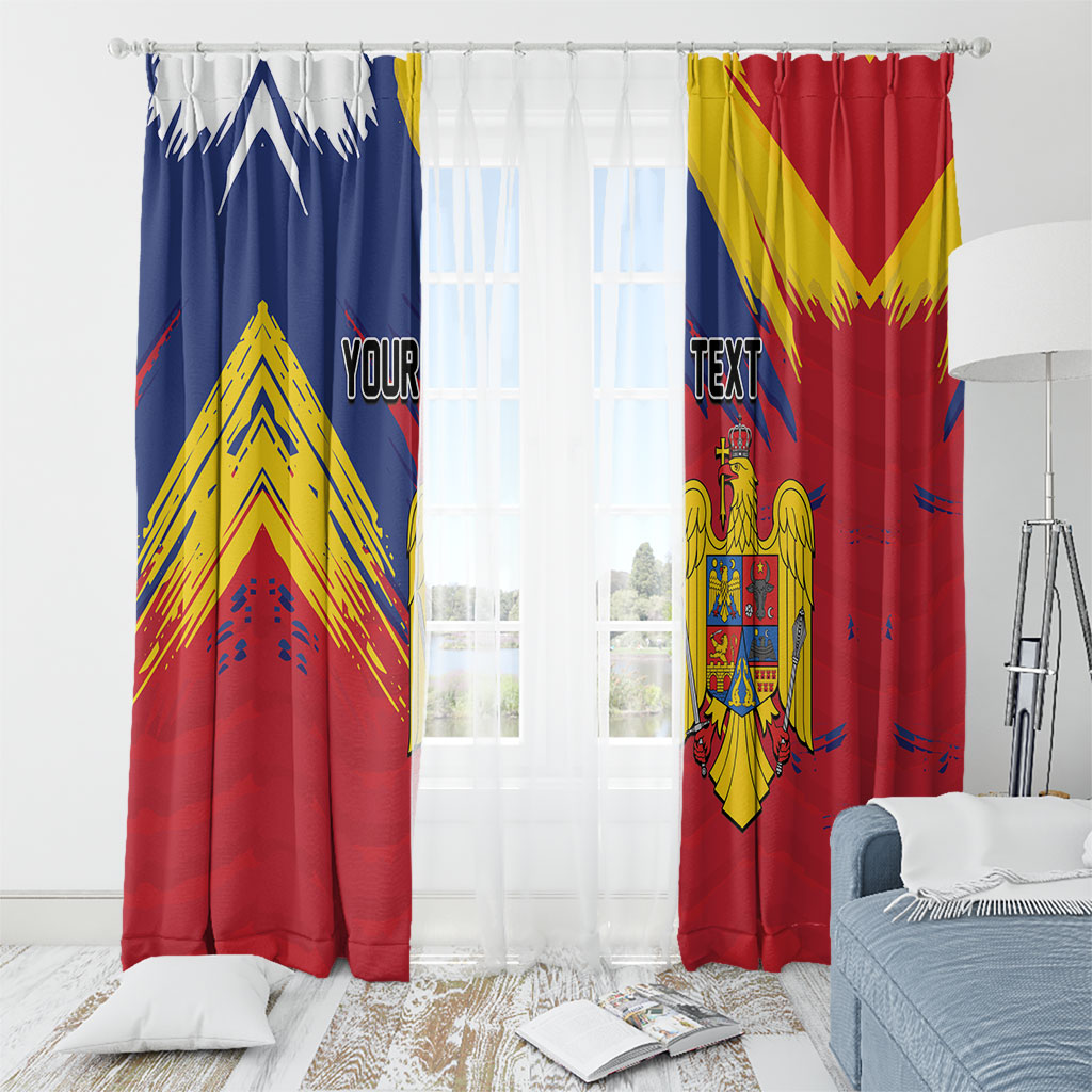 Personalized Romania Flag Day Window Curtain Royal Eagle Patriotic Heritage