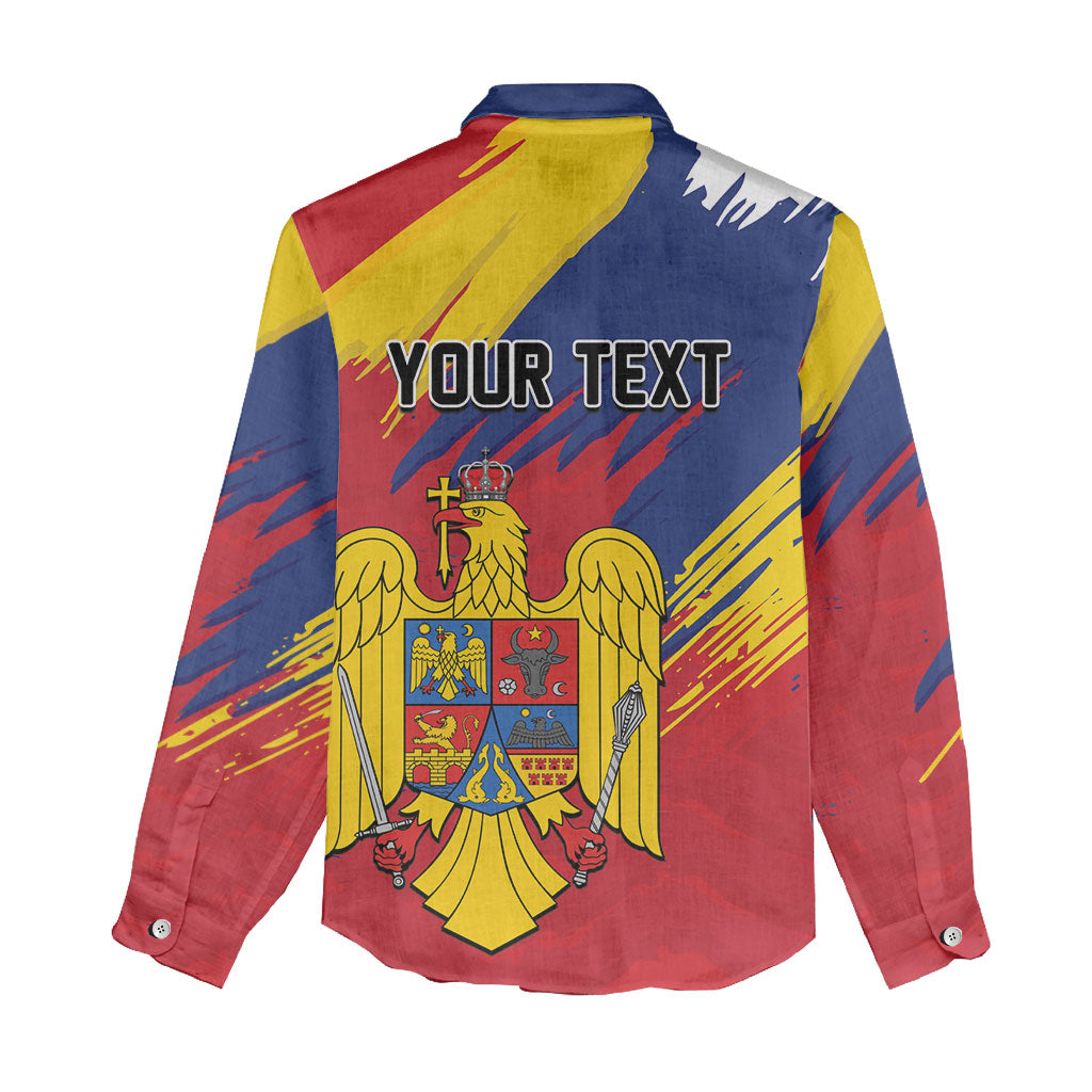 Personalized Romania Flag Day Women Casual Shirt Royal Eagle Patriotic Heritage