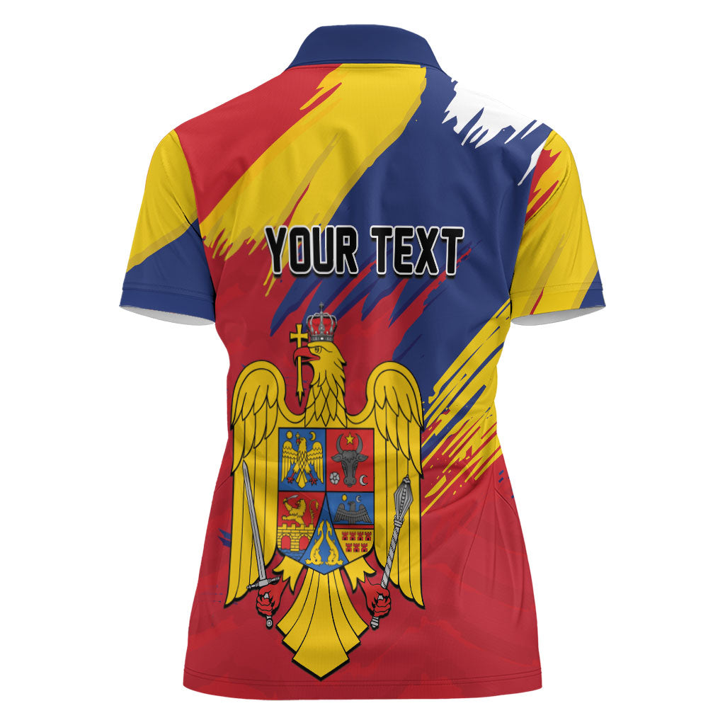 Personalized Romania Flag Day Women Polo Shirt Royal Eagle Patriotic Heritage