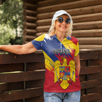 Personalized Romania Flag Day Women Polo Shirt Royal Eagle Patriotic Heritage