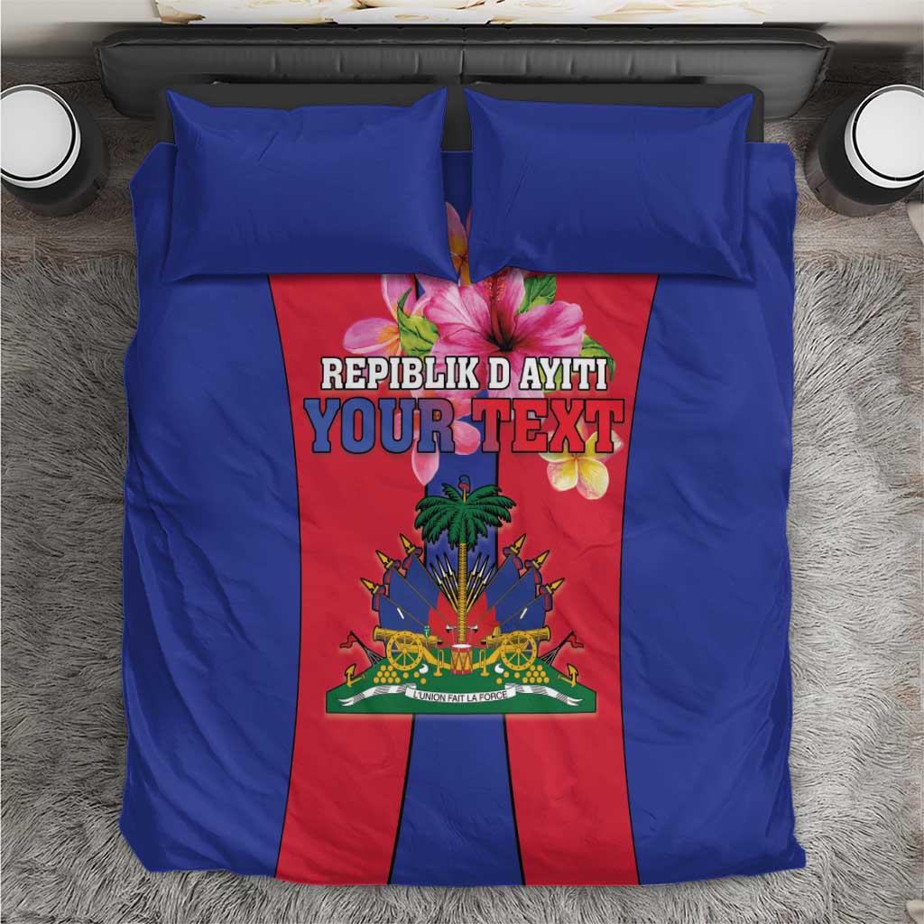 Personalized Haiti Coat Of Arms Bedding Set With Flag Color - Wonder Print Shop