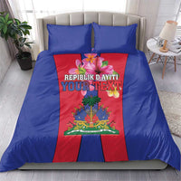 Personalized Haiti Coat Of Arms Bedding Set With Flag Color - Wonder Print Shop