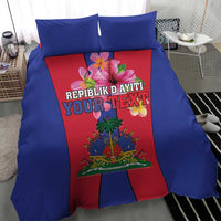 Personalized Haiti Coat Of Arms Bedding Set With Flag Color - Wonder Print Shop