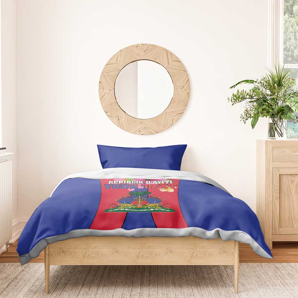 Personalized Haiti Coat Of Arms Bedding Set With Flag Color - Wonder Print Shop