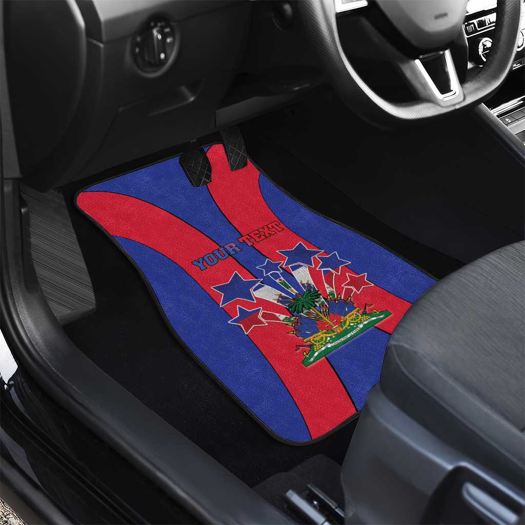 Personalized Haiti Coat Of Arms Car Mats With Flag Color - Wonder Print Shop