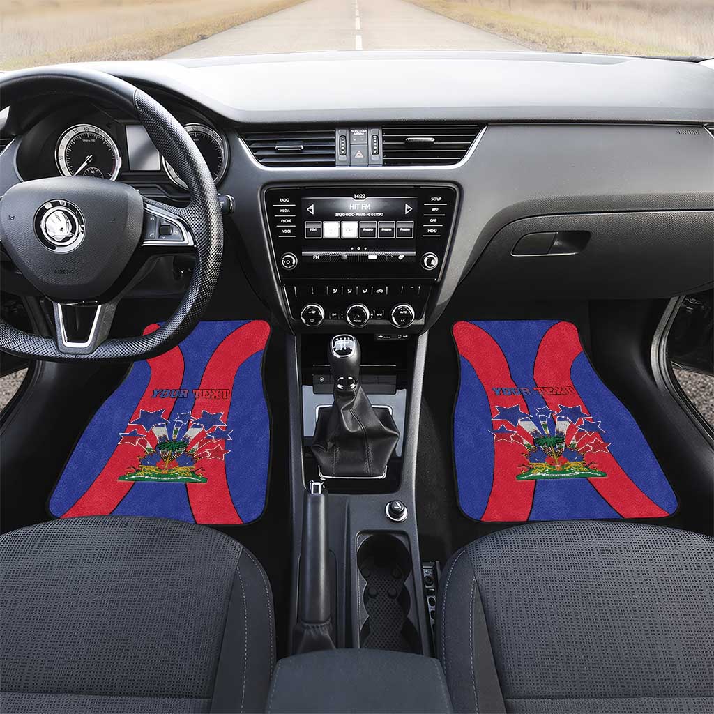 Personalized Haiti Coat Of Arms Car Mats With Flag Color - Wonder Print Shop